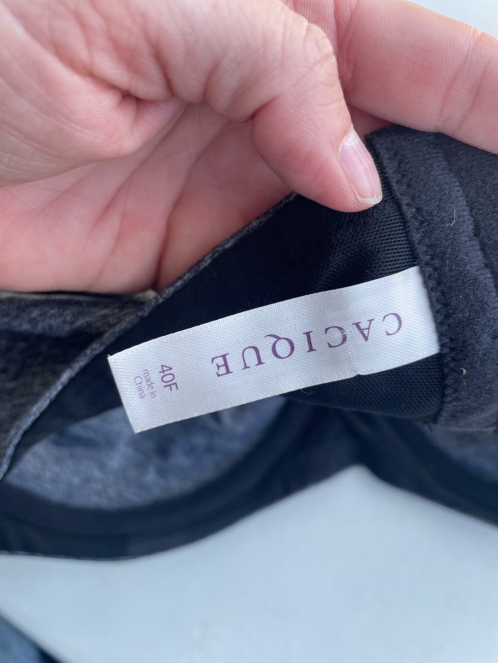 Cacique Charcoal Gray Wireless Support Bra Sz 40f - Picture 3 of 3